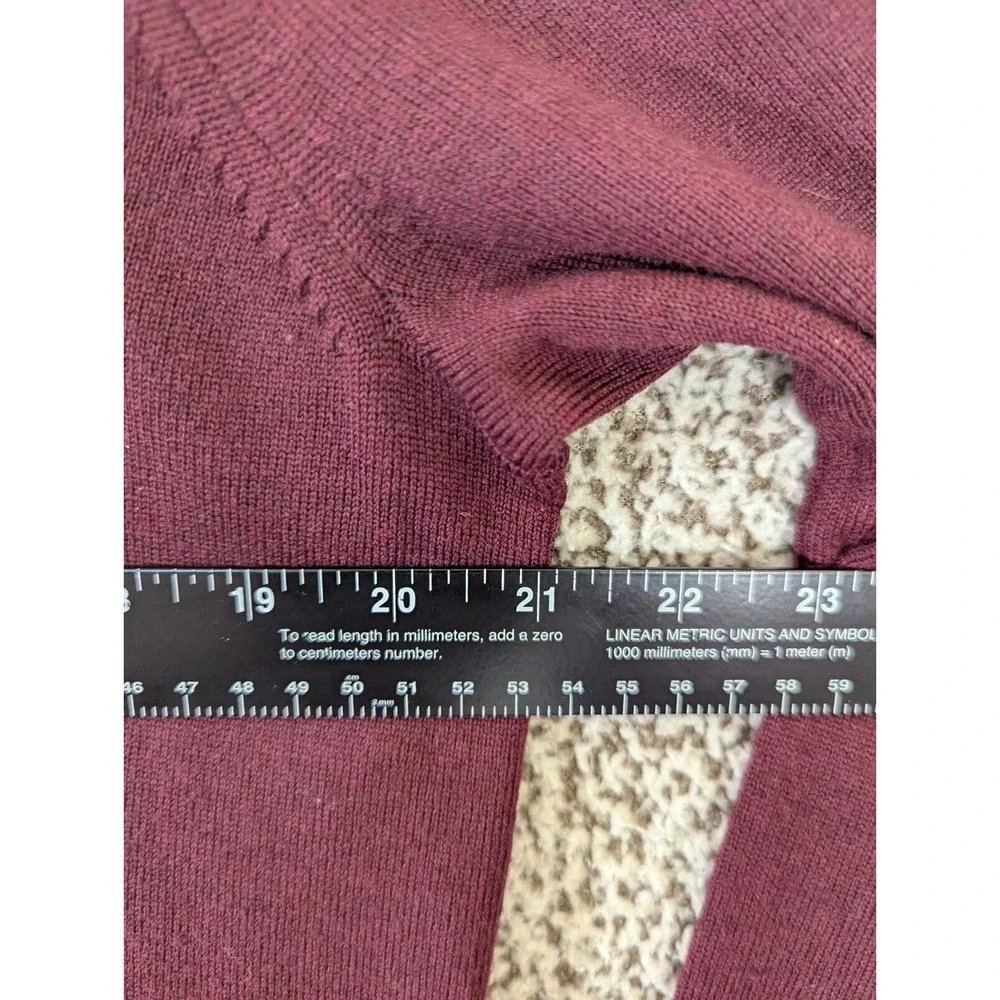 Banana Republic‎ Mens Large Red 100% Italian Merino Wool Sweater Modern Classic